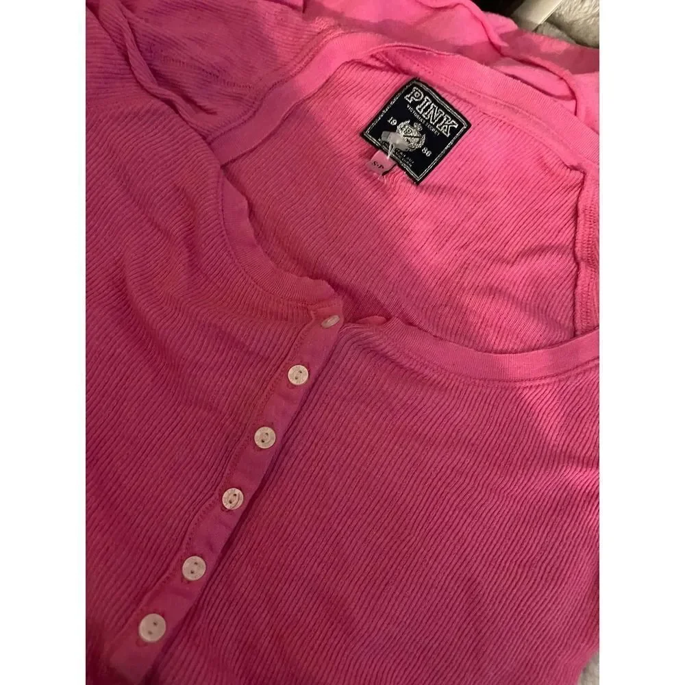 Vintage VS pink skirted ruffle nightgown sleep shirt dress